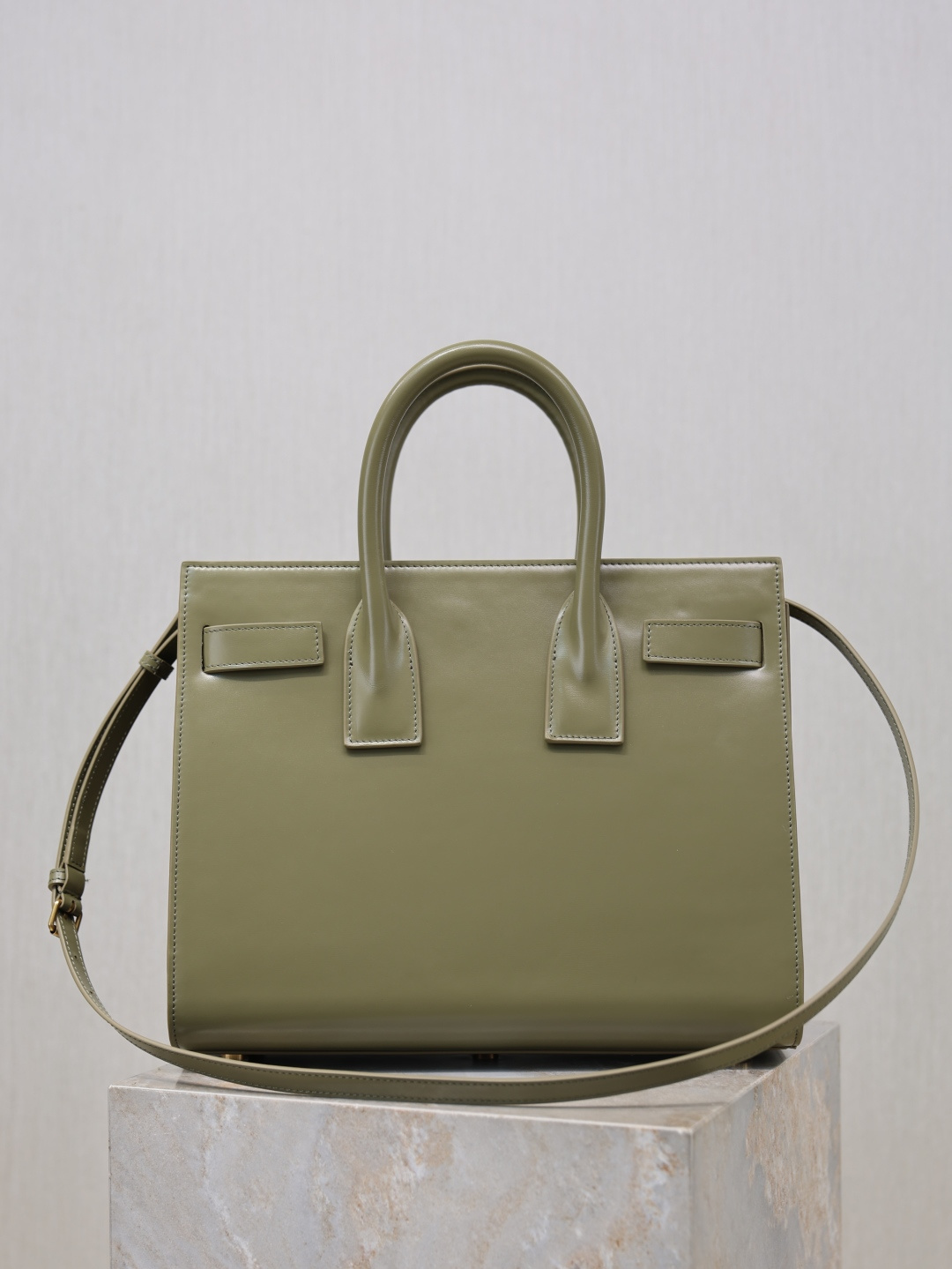 [TOP] Yves Saint Laurent YSL Sac De Jour Patent Leather Bag 32×25.5×15.5cm- Green