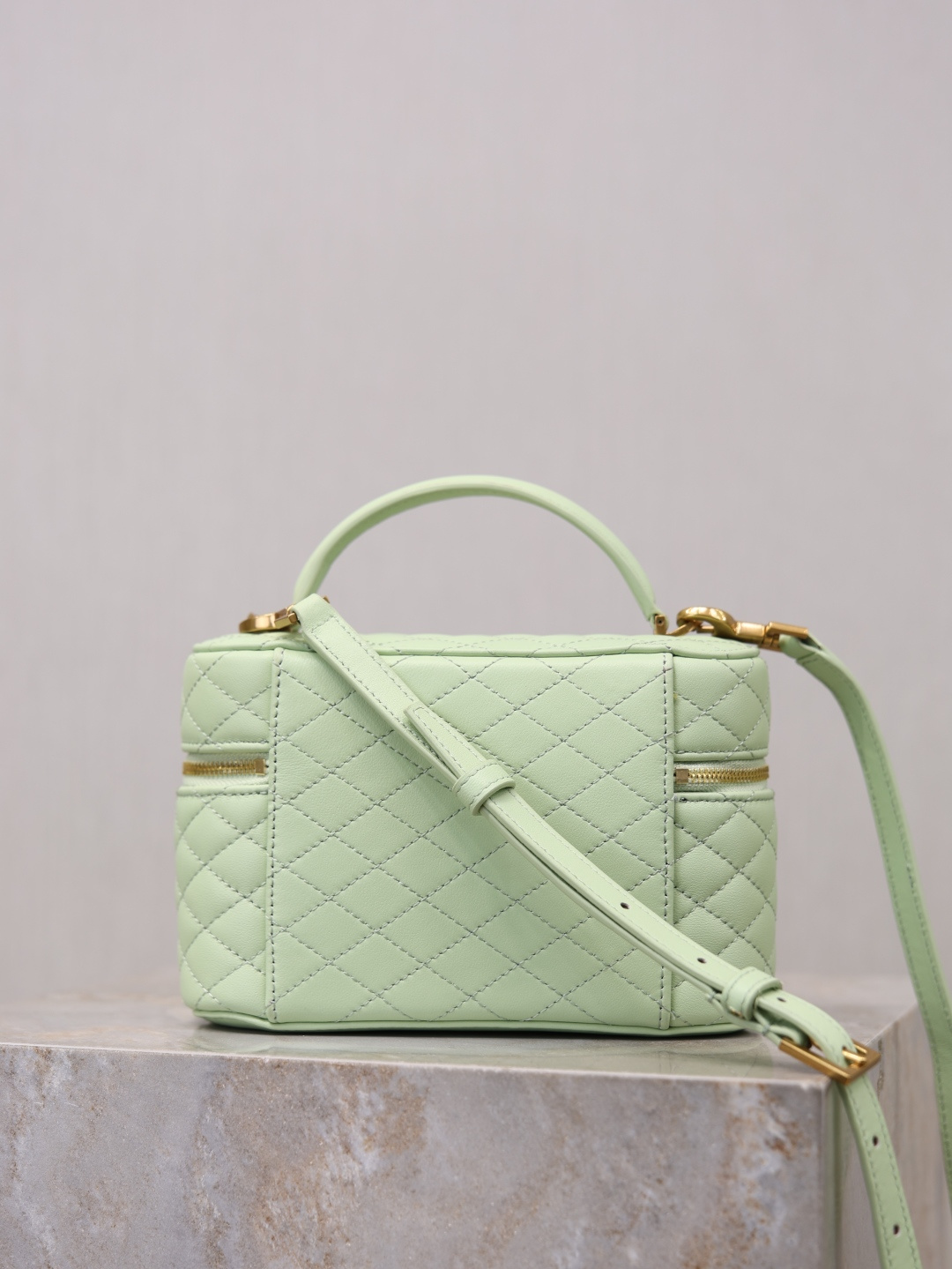 [TOP] Yves Saint Laurent YSL Gaby Mini Makeup Bag 18x11x6.5cm - Mint Green&GWH