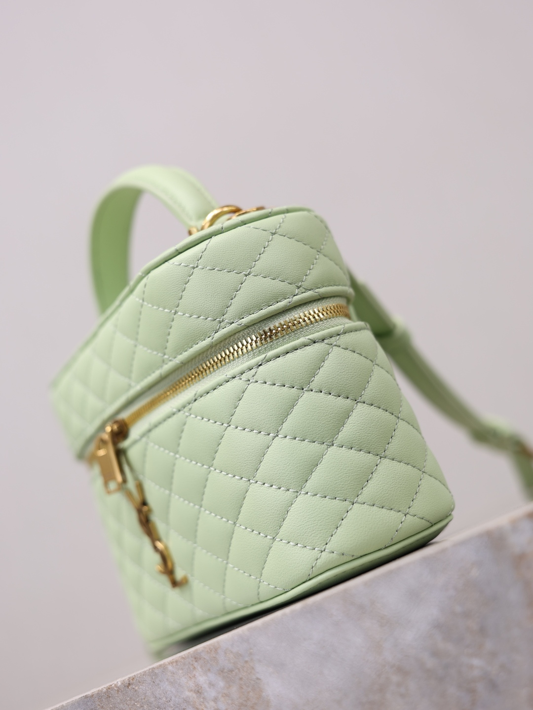 [TOP] Yves Saint Laurent YSL Gaby Mini Makeup Bag 18x11x6.5cm - Mint Green&GWH