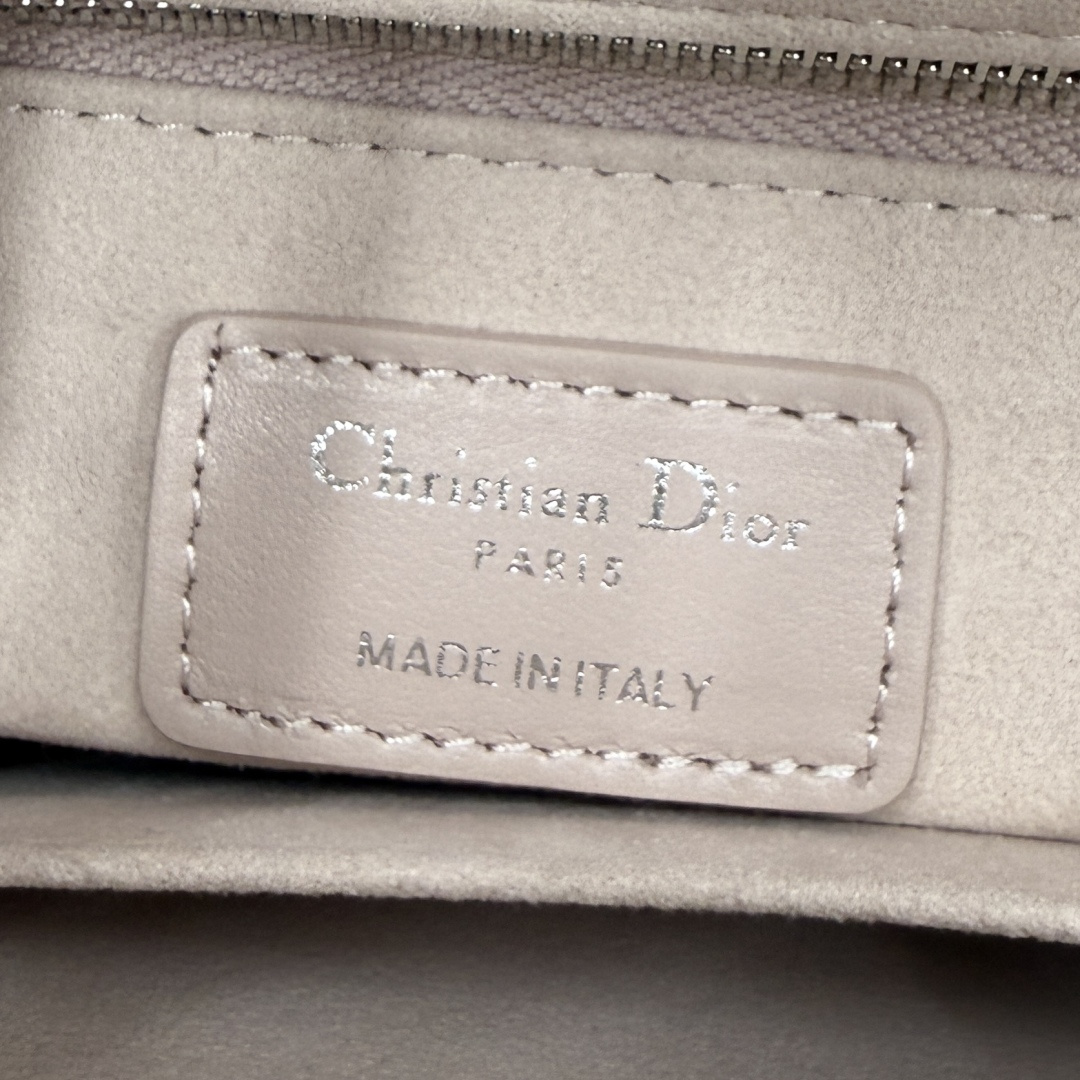 [TOP] Christian Dior Lady Dior Bag with Bow 17x15x7/20x17x8cm - Pink and White - 711 Luxury