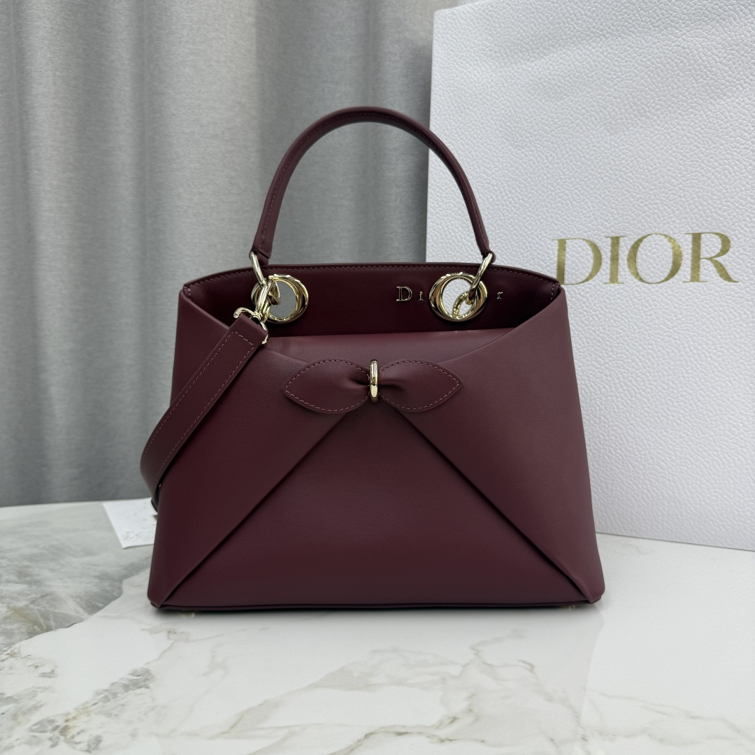 [TOP] Christian Dior  Bow Bag Cowhide 28*10*22cm - 8 Colors