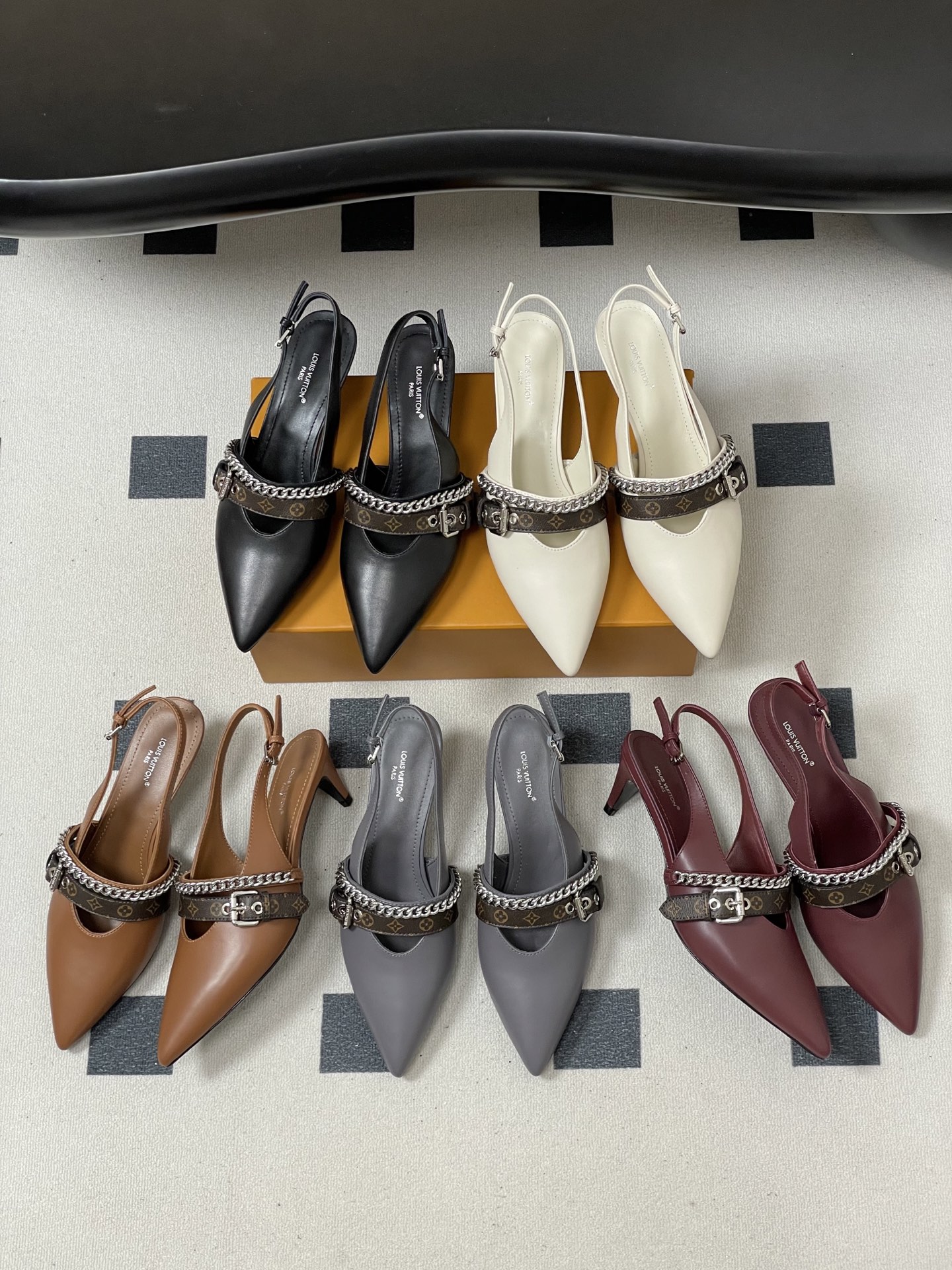 [TOP] Louis Vuitton LV 5.5cm/9cm Heels Height Mules - 5 Color