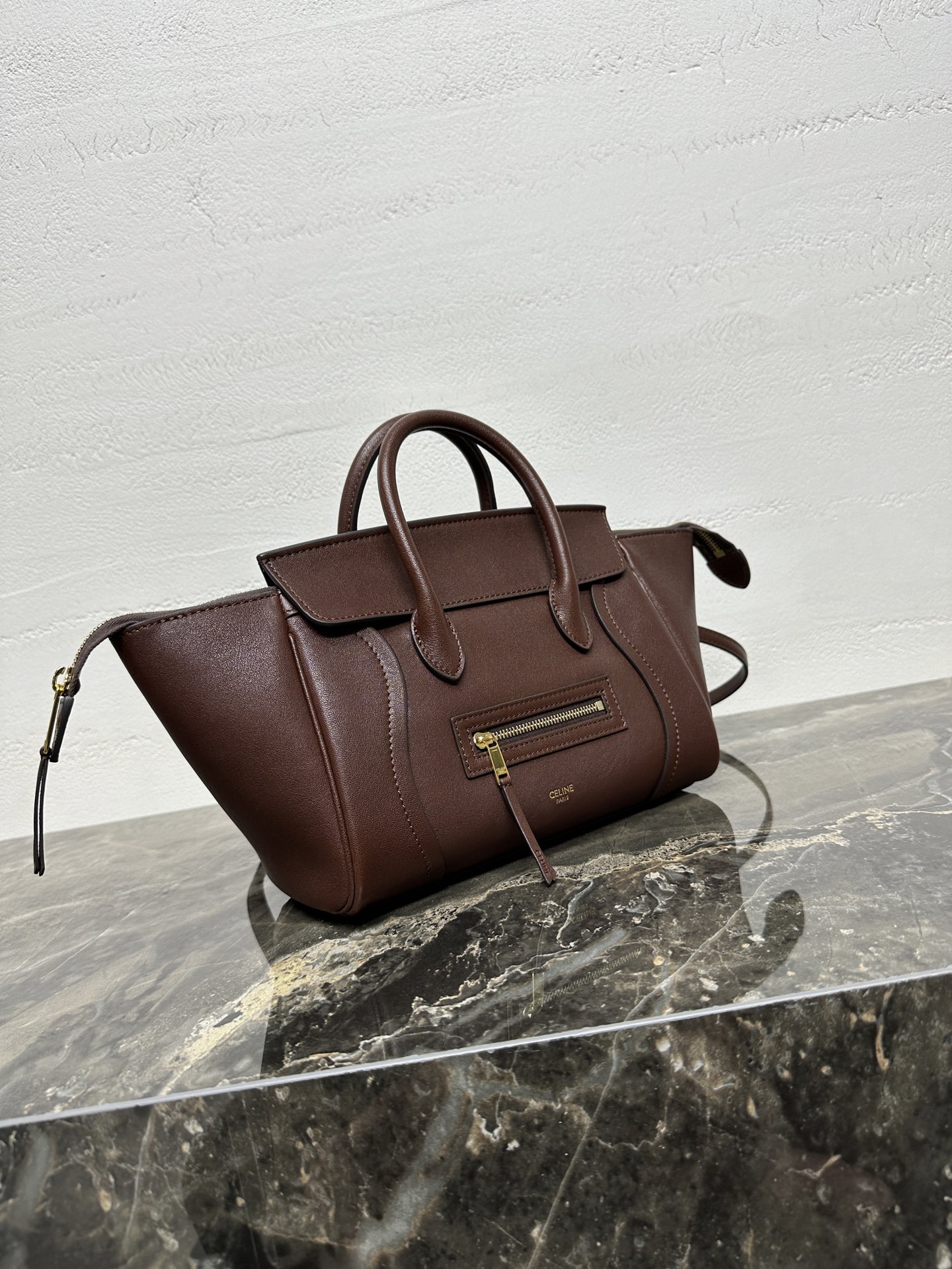 [TOP] CELINE  NEW LUGGAGE Bag 38.5x11.5x16.5cm  - Claret