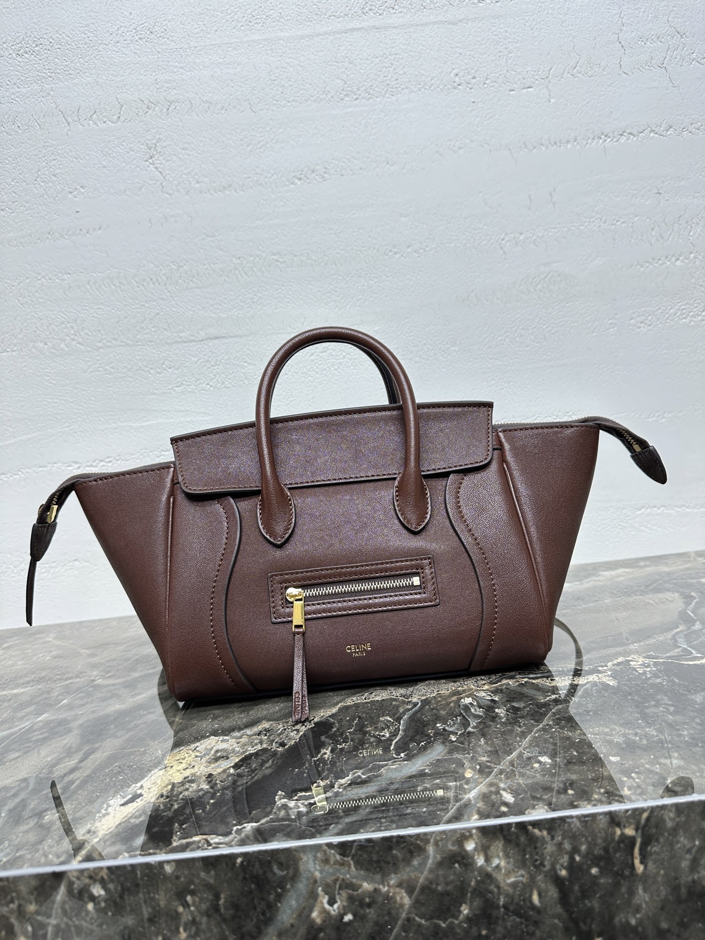 [TOP] CELINE  NEW LUGGAGE Bag 38.5x11.5x16.5cm  - Claret