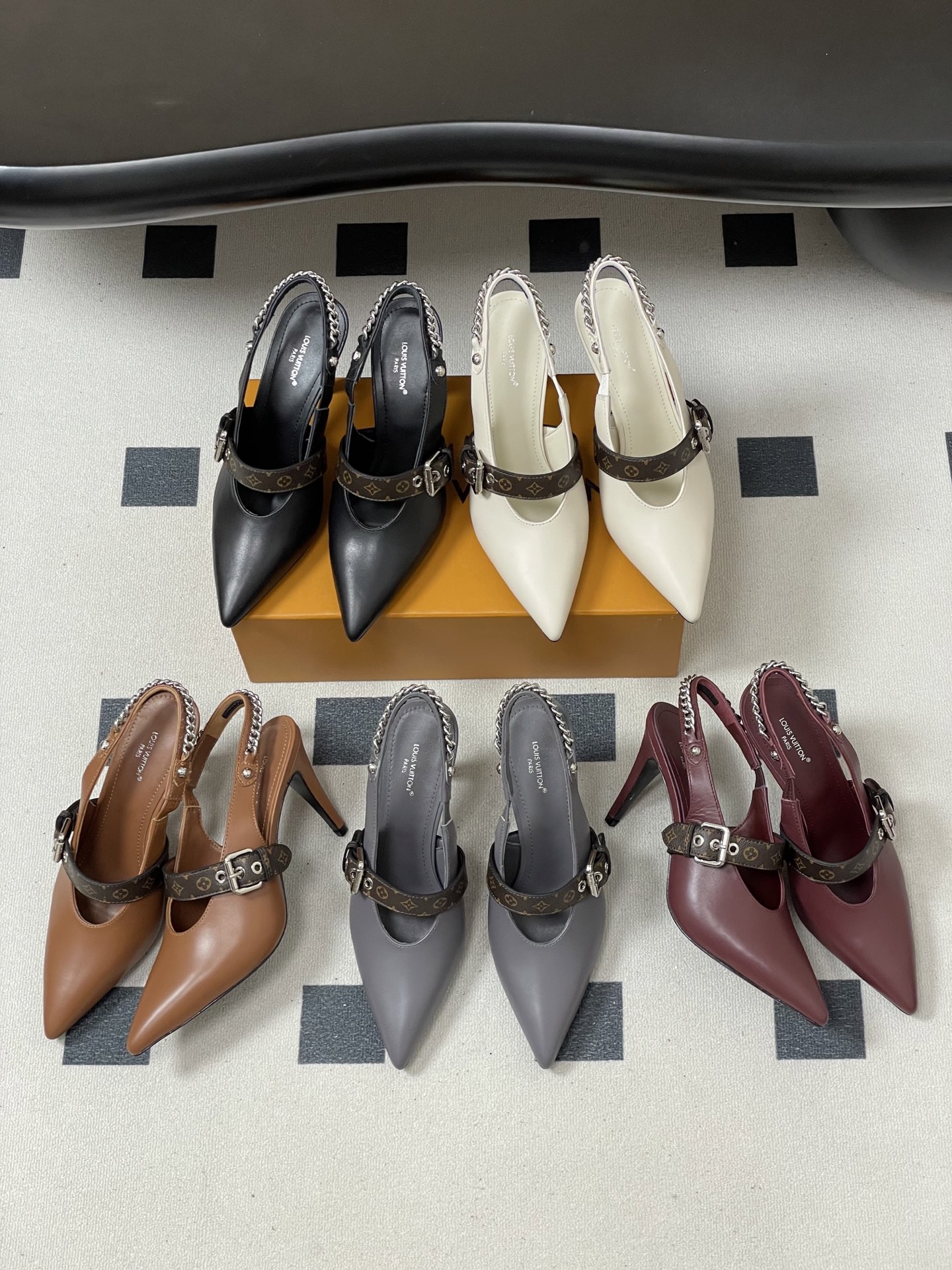[TOP] Louis Vuitton LV 5.5cm/9cm Heels Height Mules - 5 Color