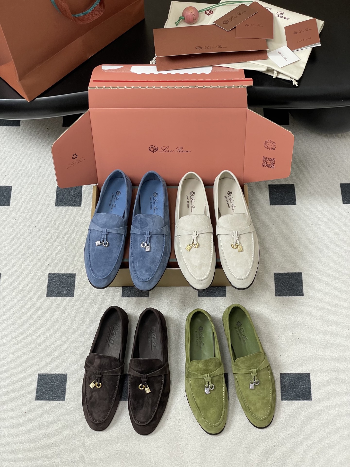 [TOP] Loro Piana Joan Loafer Shoes Calfskin - 4 Color