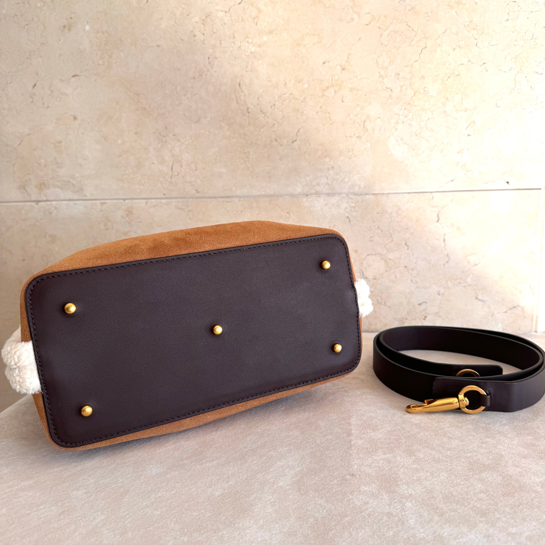 [TOP] VALENTINO Tote Bag 25x18x12cm/35x25x17cm - Brown