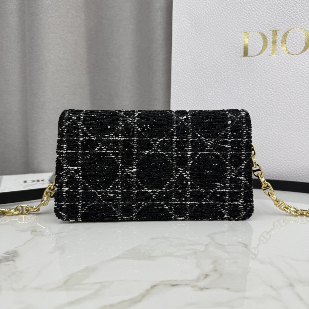[TOP] Christian Dior Mini Jolie Bag 21x11.5x4.5cm - Black