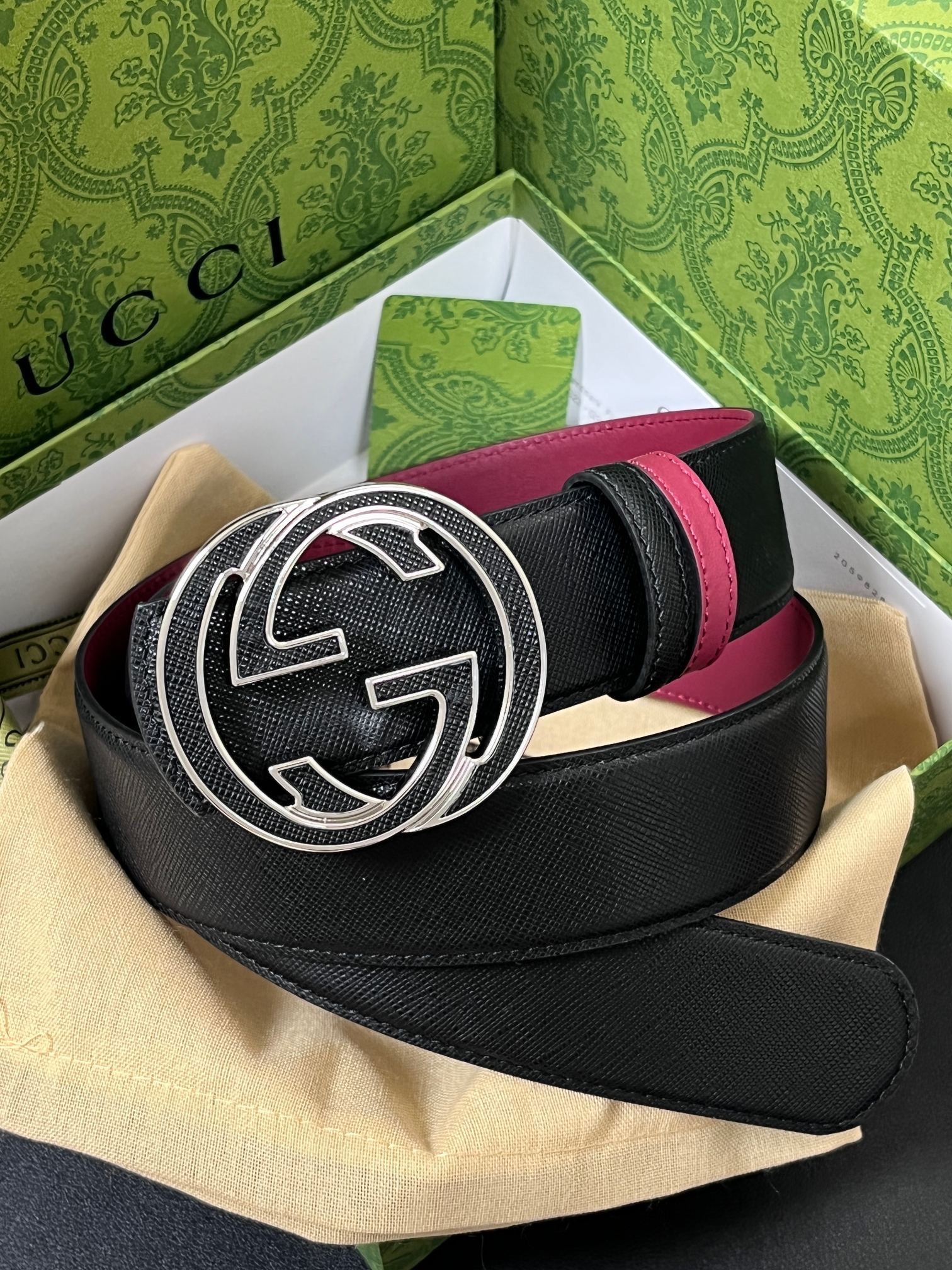 [TOP] GUCCI GG Belt  - 4.0cm