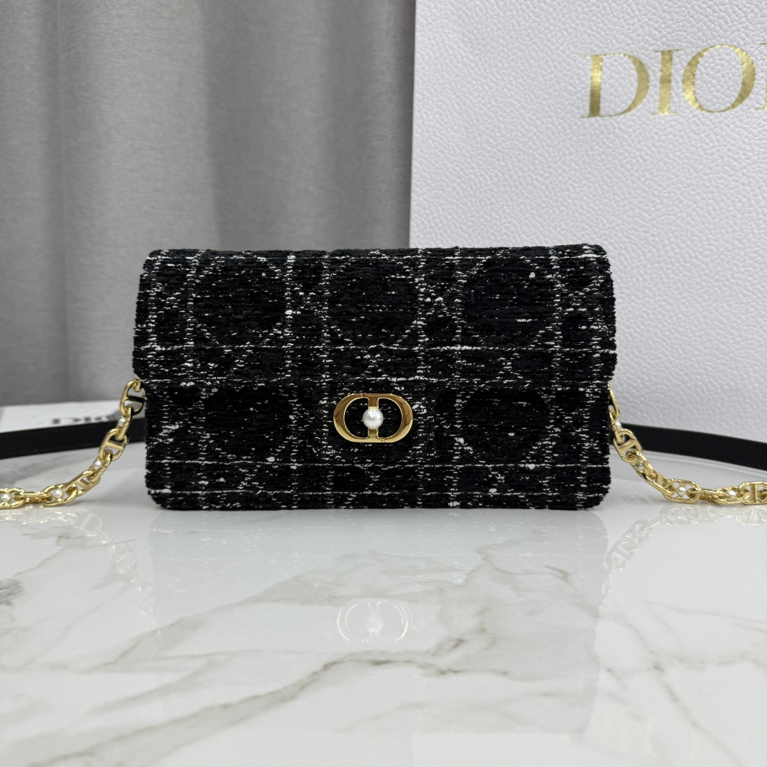 [TOP] Christian Dior Mini Jolie Bag 21x11.5x4.5cm - Black