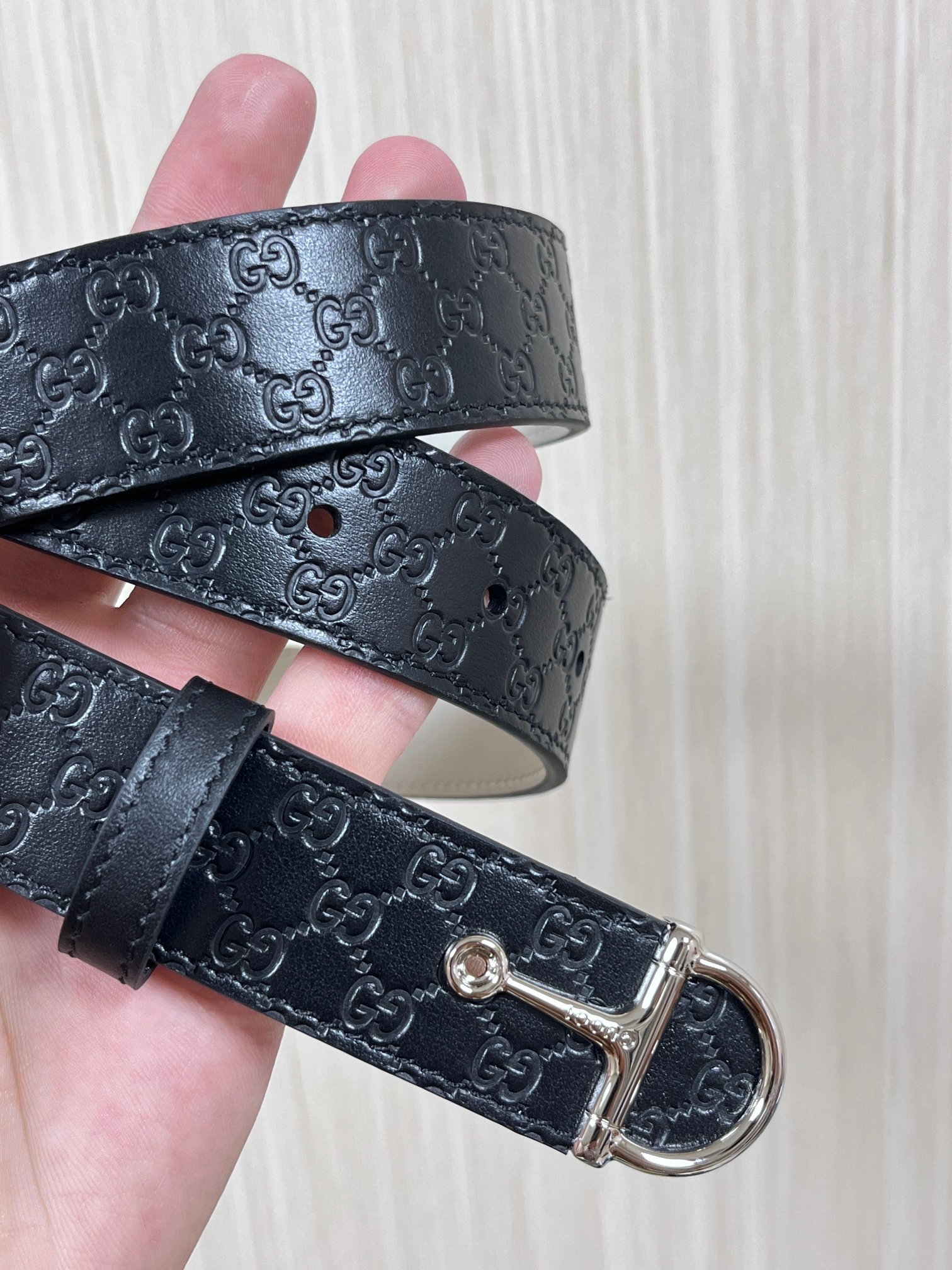 [TOP] GUCCI Classic Leather Belt - 3.0cm - Black