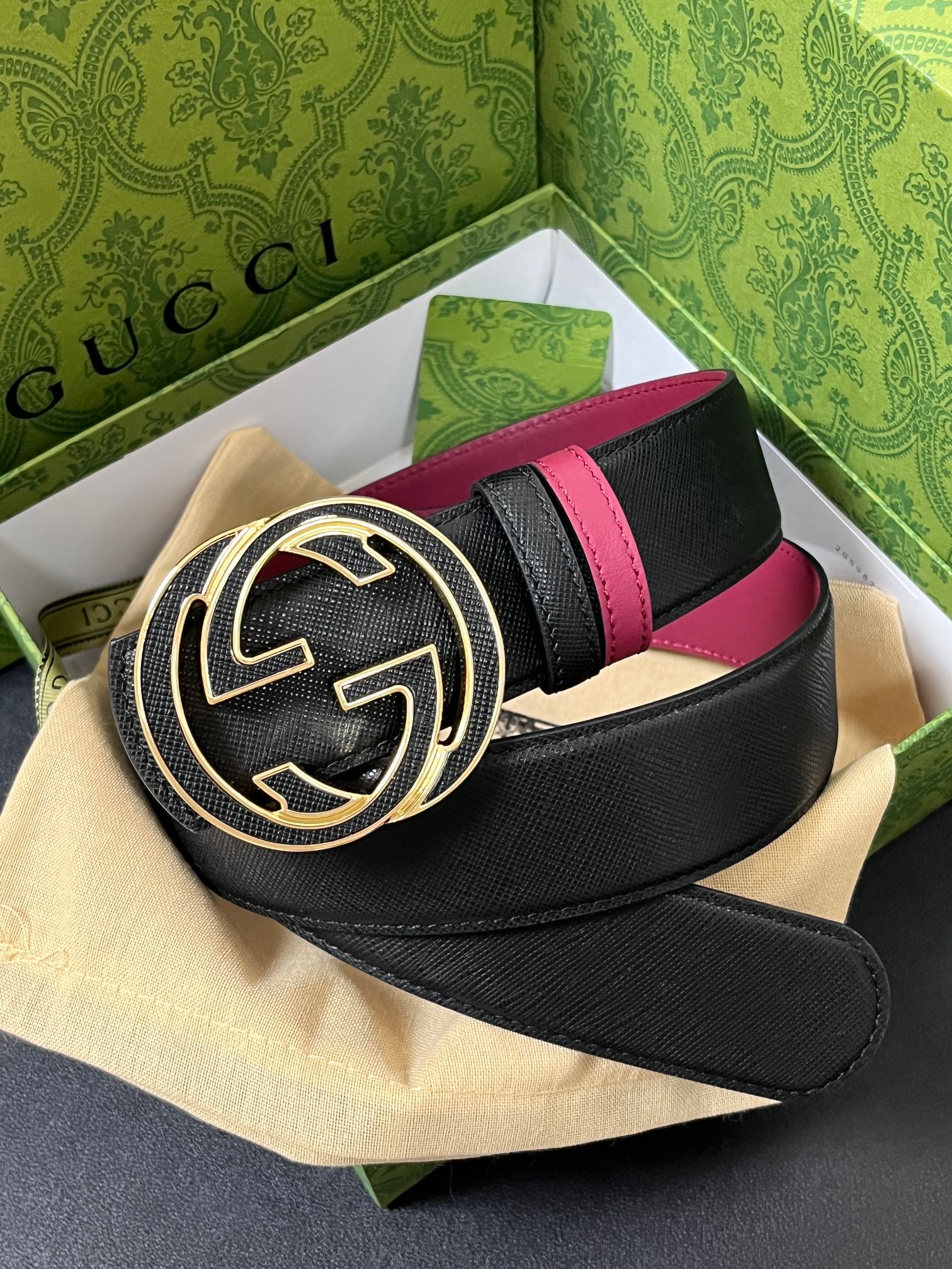 [TOP] GUCCI GG Belt  - 4.0cm