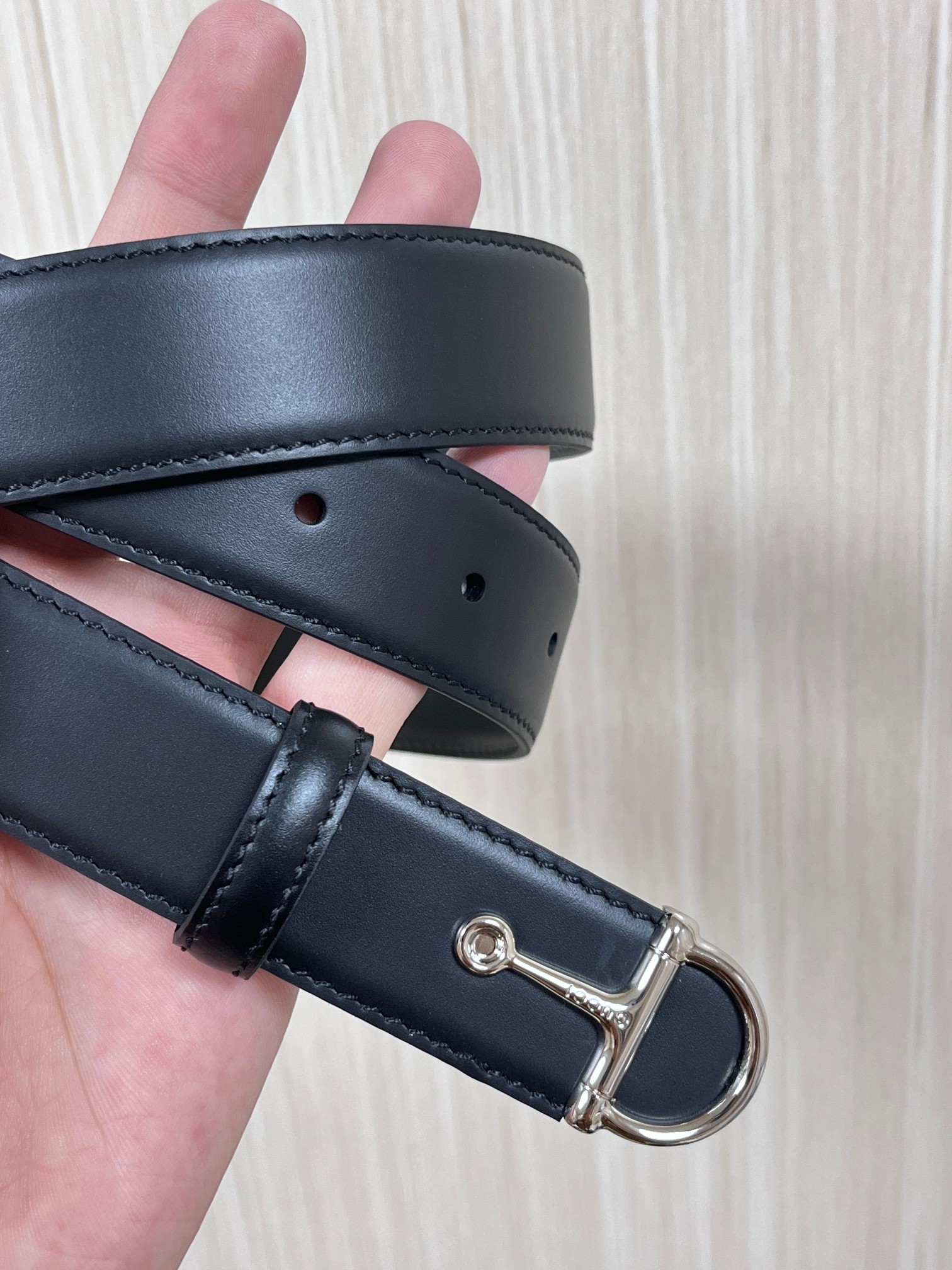 [TOP] GUCCI Classic Leather Belt - 3.0cm - Black
