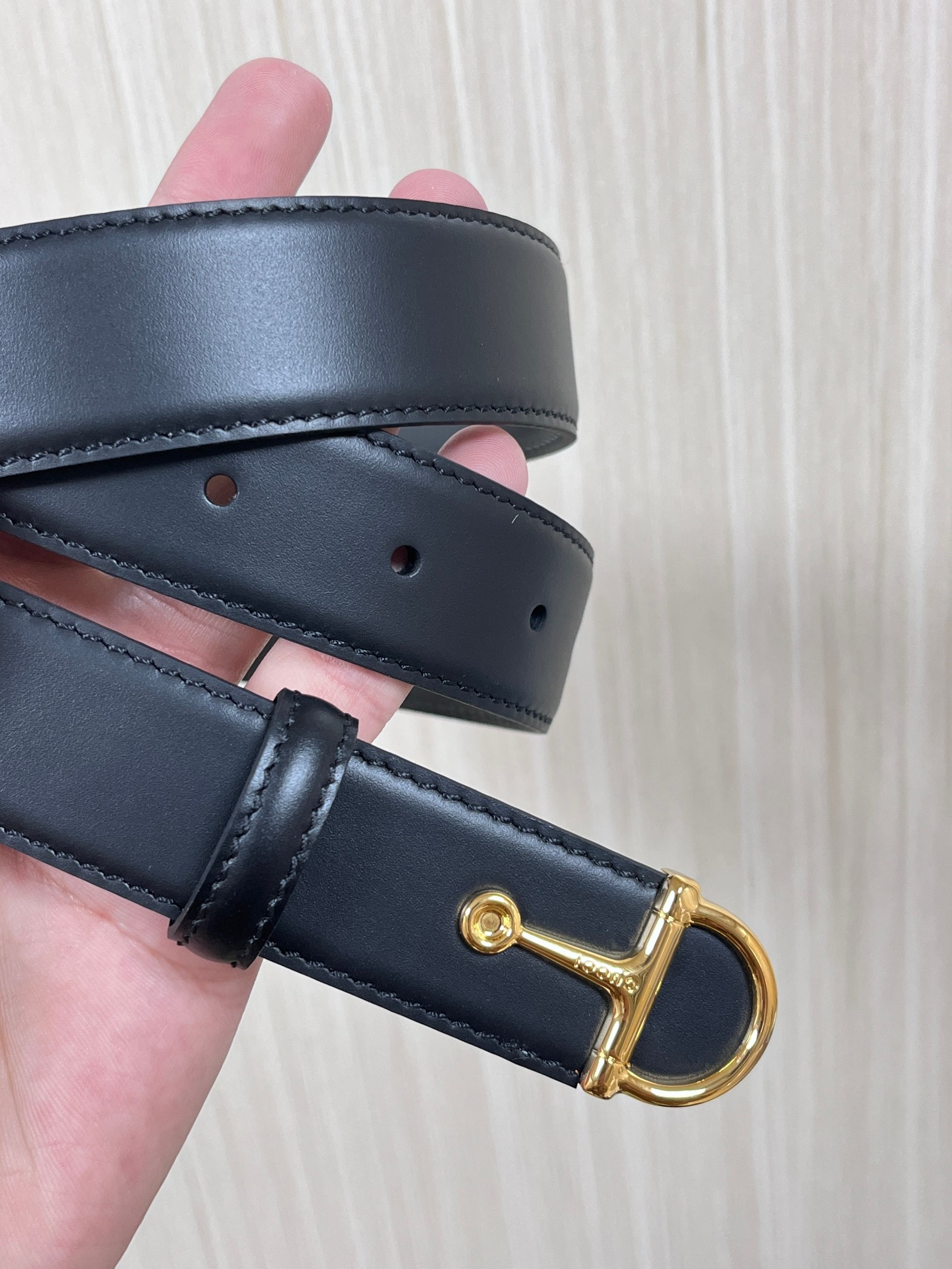 [TOP] GUCCI Classic Leather Belt - 3.0cm - Black