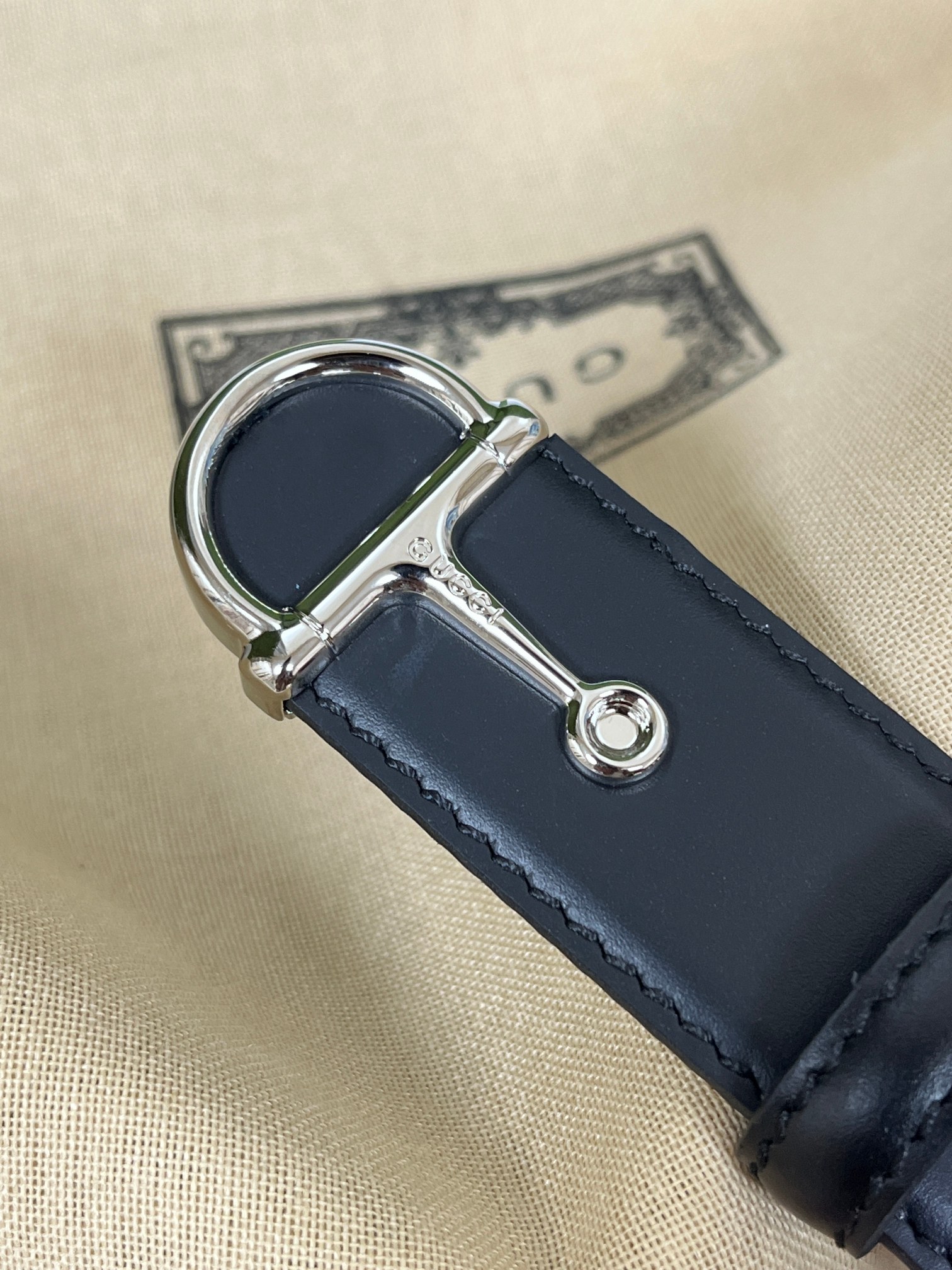 [TOP] GUCCI Classic Leather Belt - 3.0cm - Black