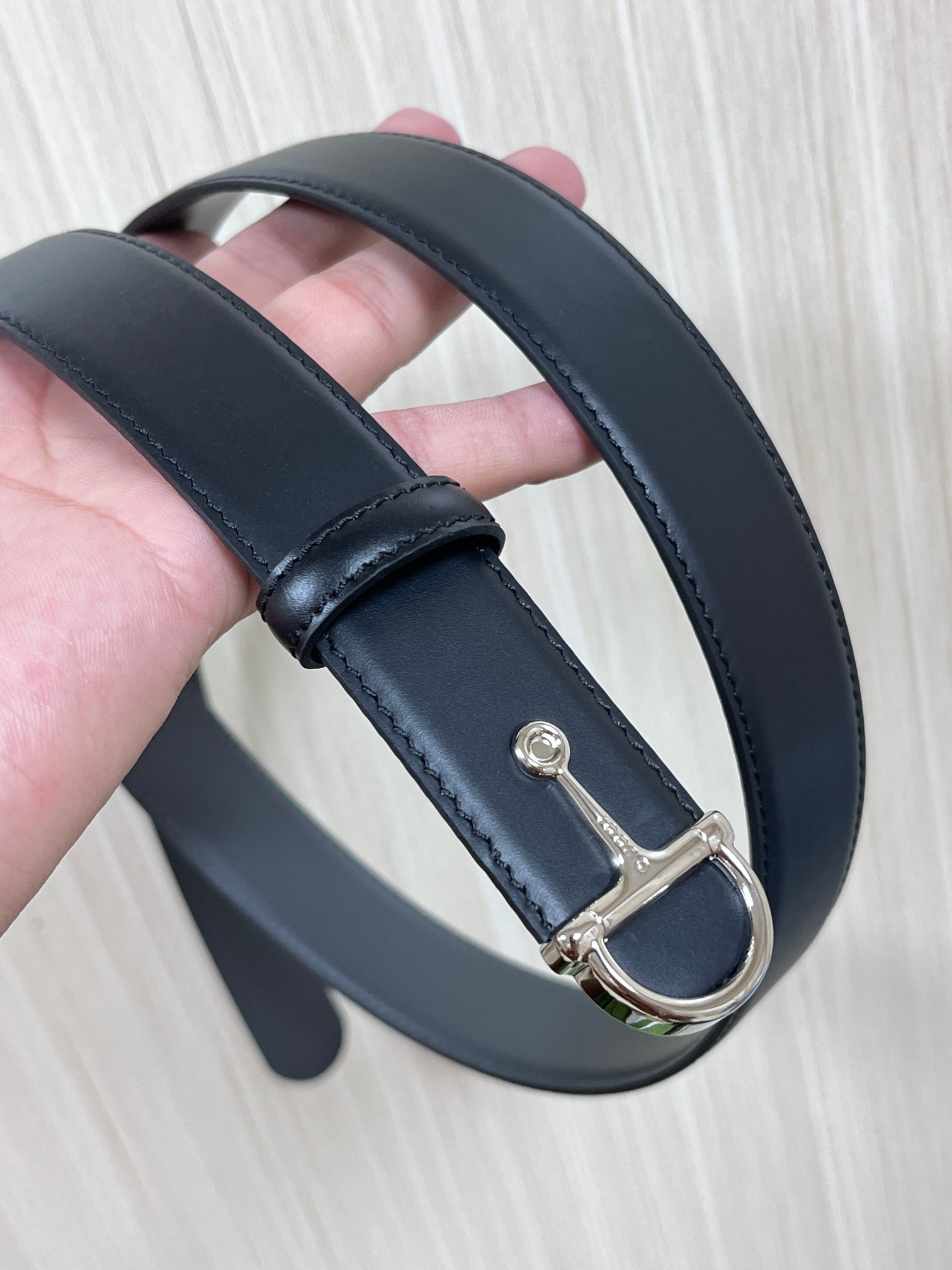 [TOP] GUCCI Classic Leather Belt - 3.0cm - Black