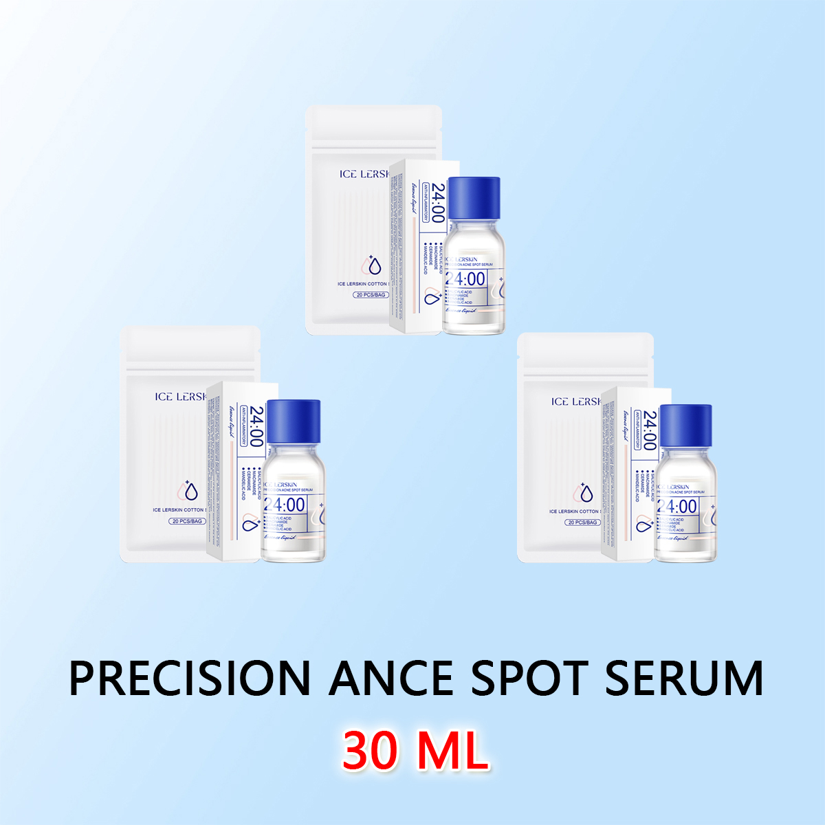 ICE LERSKIN Face Serum Reduce Pores Fading Dark Spots Serum Clean Acne