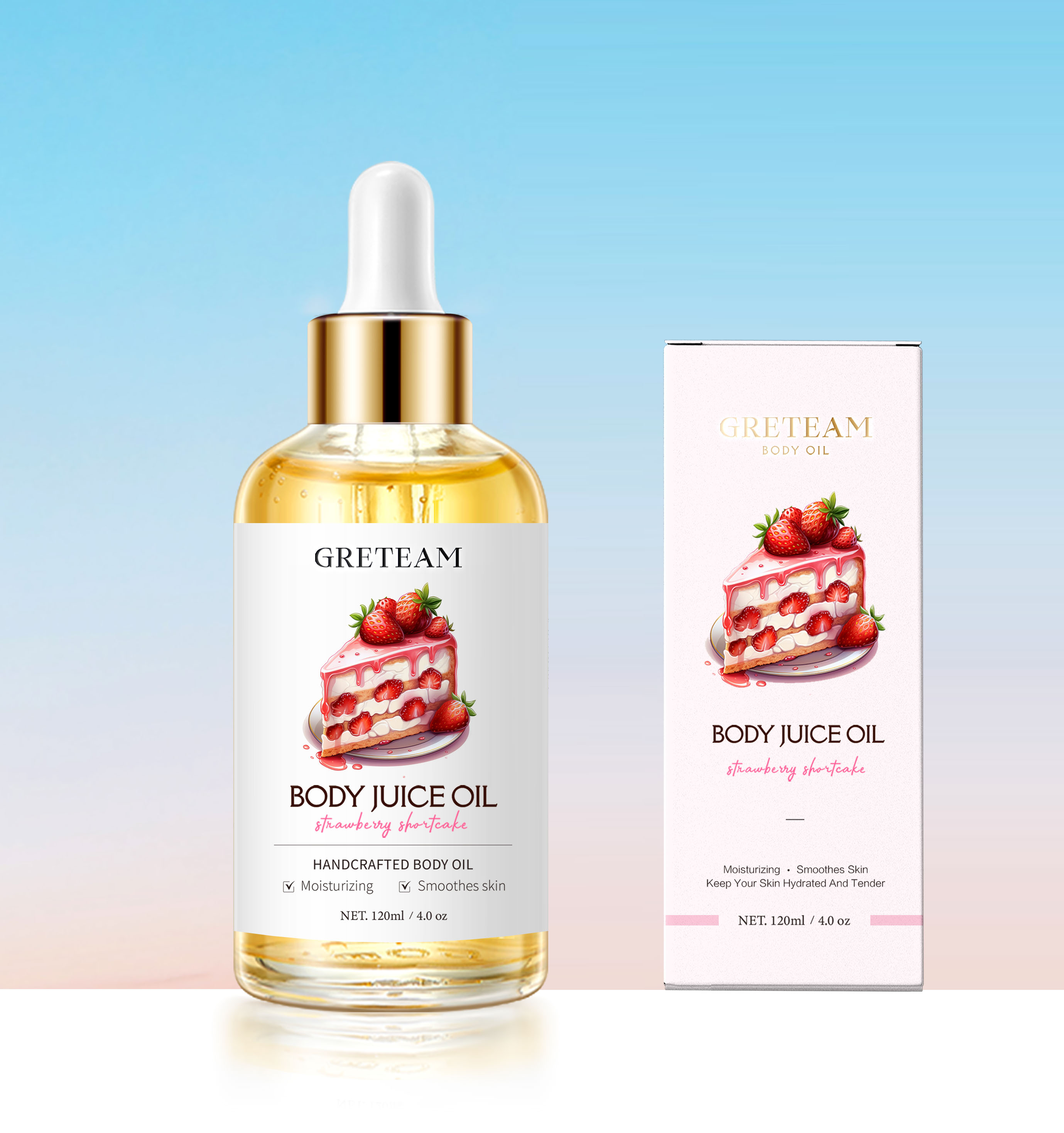 GreTeam Handcrafted Multi-use Body Oil Body Care Hydrating Moisturizer Moisturizing Gentle Body Care 120ml