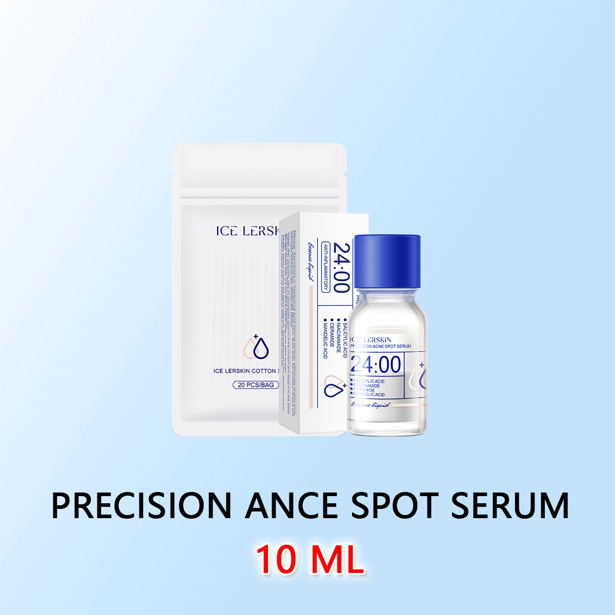 ICE LERSKIN Face Serum Reduce Pores Fading Dark Spots Serum Clean Acne