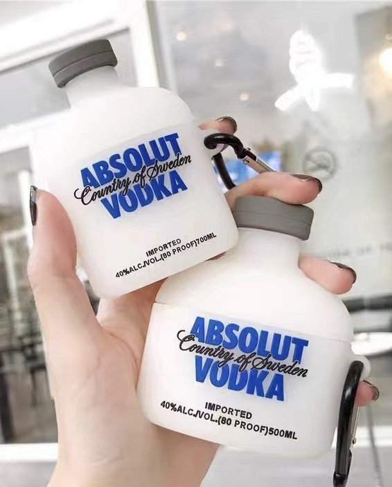 Airpods Case Micro Grocery Store Snacks and Drinks Packaging Case Protective Shockproof Covers with Keychain - Collection