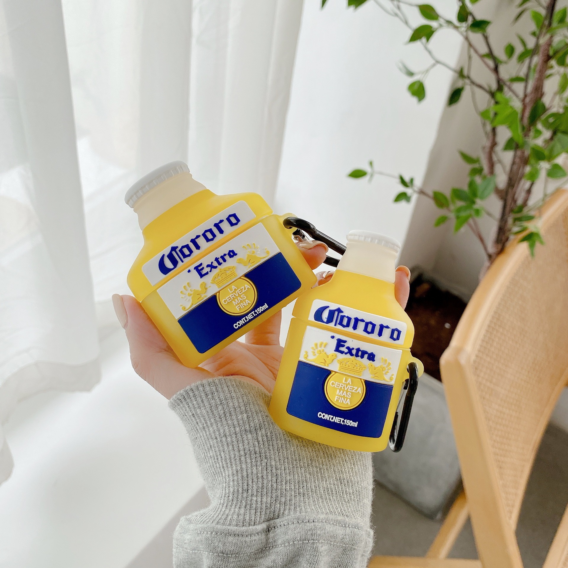 Airpods Case Micro Grocery Store Snacks and Drinks Packaging Case Protective Shockproof Covers with Keychain - Collection