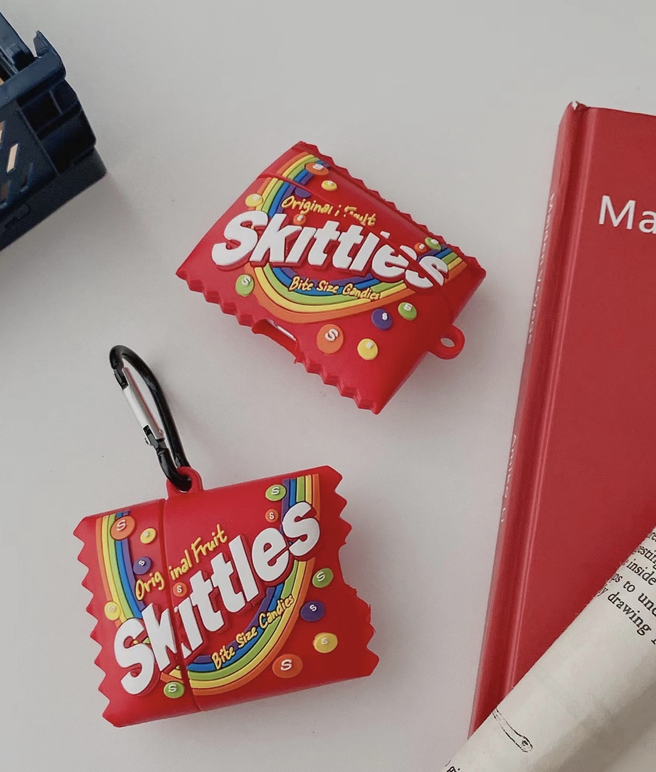 Airpods Case Micro Grocery Store Snacks and Drinks Packaging Case Protective Shockproof Covers with Keychain - Collection