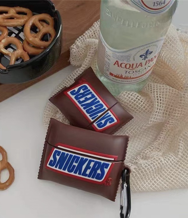 Airpods Case Micro Grocery Store Snacks and Drinks Packaging Case Protective Shockproof Covers with Keychain - Collection