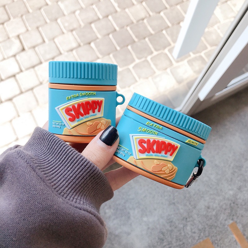 Airpods Case Micro Grocery Store Snacks and Drinks Packaging Case Protective Shockproof Covers with Keychain - Collection