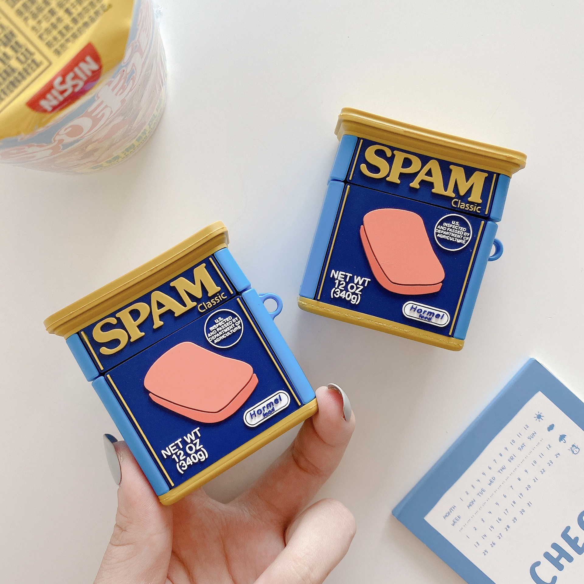 Airpods Case Micro Grocery Store Snacks and Drinks Packaging Case Protective Shockproof Covers with Keychain - Collection