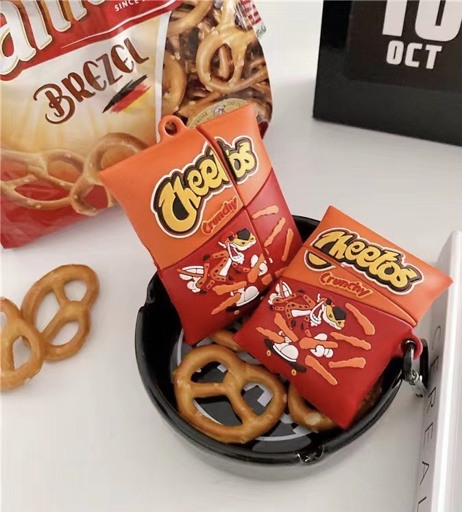 Airpods Case Micro Grocery Store Snacks and Drinks Packaging Case Protective Shockproof Covers with Keychain - Collection