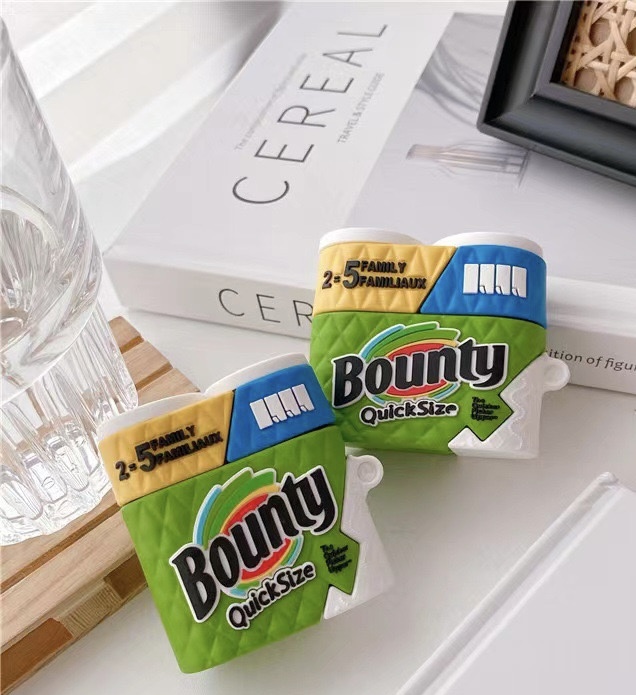 Airpods Case Micro Grocery Store Snacks and Drinks Packaging Case Protective Shockproof Covers with Keychain - Collection