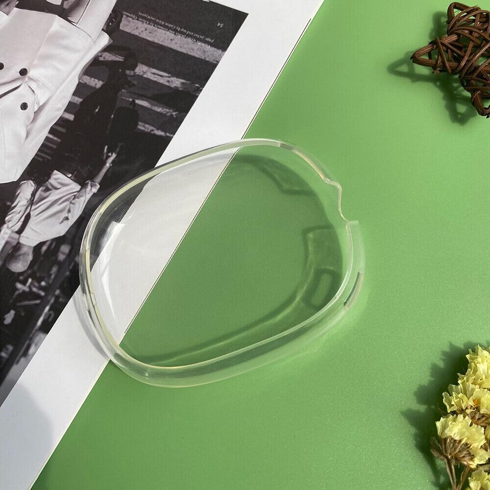 AirPods Max Case Cover, Clear Soft TPU Skin Anti-Scratch, Transparent Accessories Ultra Protective Cover [1 Pair] - Crystal Clear