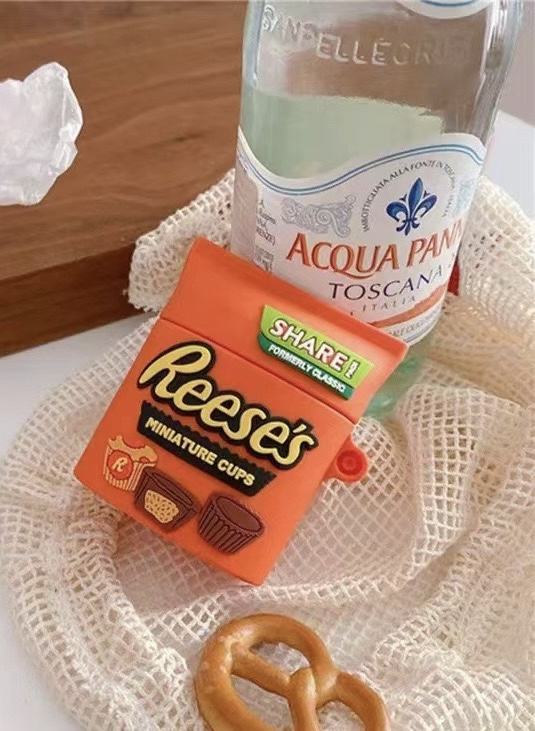 Airpods Case Micro Grocery Store Snacks and Drinks Packaging Case Protective Shockproof Covers with Keychain - Collection