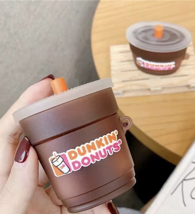 Airpods Case Micro Grocery Store Snacks and Drinks Packaging Case Protective Shockproof Covers with Keychain - Collection