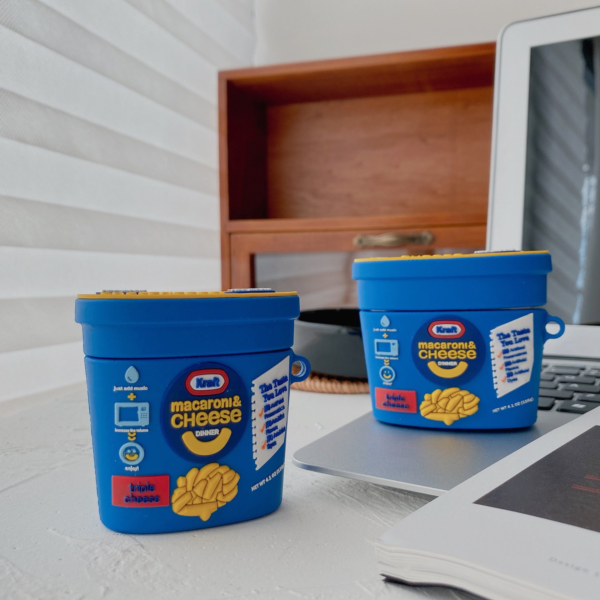 Airpods Case Micro Grocery Store Snacks and Drinks Packaging Case Protective Shockproof Covers with Keychain - Collection