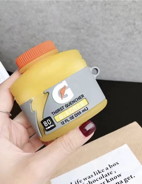 Airpods Case Micro Grocery Store Snacks and Drinks Packaging Case Protective Shockproof Covers with Keychain - Collection