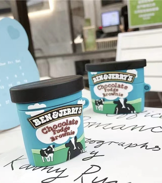 Airpods Case Micro Grocery Store Snacks and Drinks Packaging Case Protective Shockproof Covers with Keychain - Collection