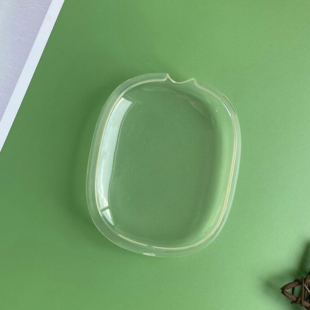 AirPods Max Case Cover, Clear Soft TPU Skin Anti-Scratch, Transparent Accessories Ultra Protective Cover [1 Pair] - Crystal Clear