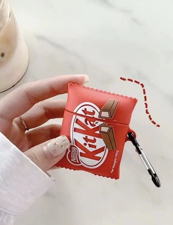 Airpods Case Micro Grocery Store Snacks and Drinks Packaging Case Protective Shockproof Covers with Keychain - Collection