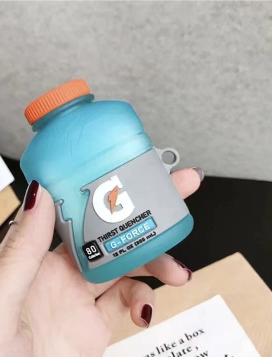 Airpods Case Micro Grocery Store Snacks and Drinks Packaging Case Protective Shockproof Covers with Keychain - Collection