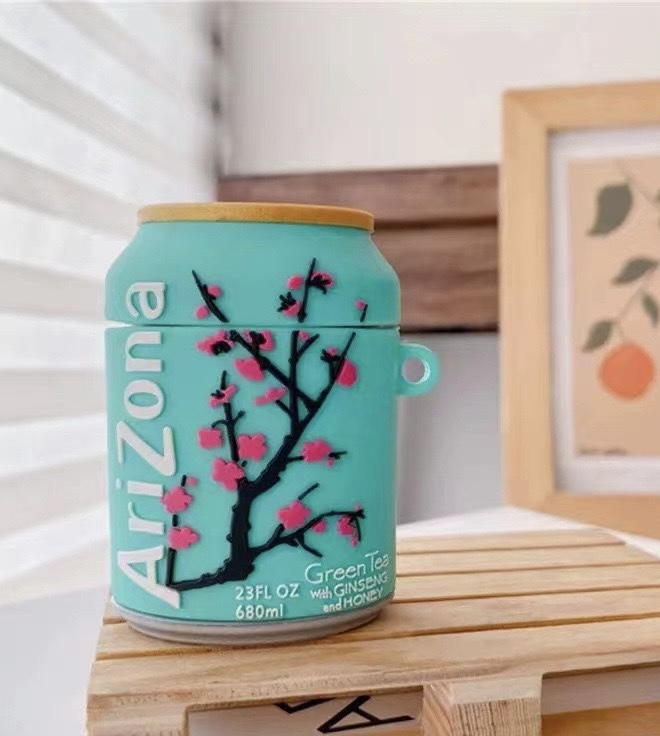 Airpods Case Micro Grocery Store Snacks and Drinks Packaging Case Protective Shockproof Covers with Keychain - Collection