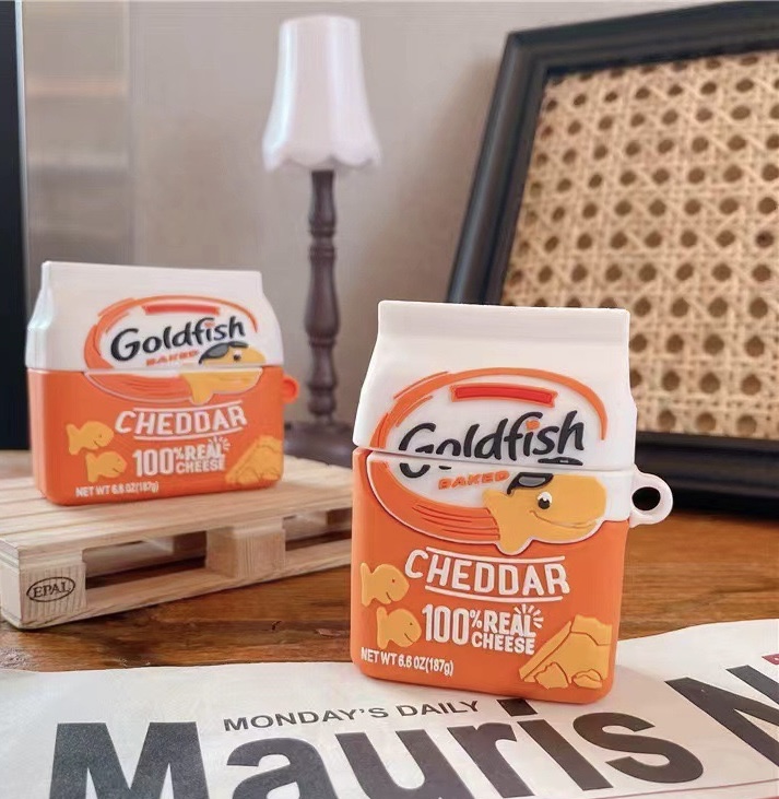 Airpods Case Micro Grocery Store Snacks and Drinks Packaging Case Protective Shockproof Covers with Keychain - Collection