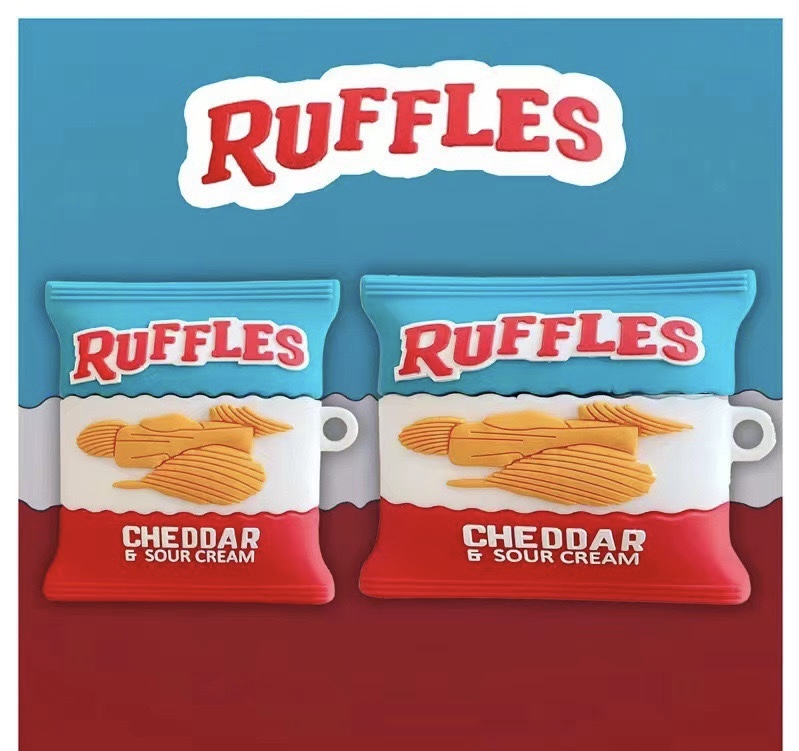 Airpods Case Micro Grocery Store Snacks and Drinks Packaging Case Protective Shockproof Covers with Keychain - Collection