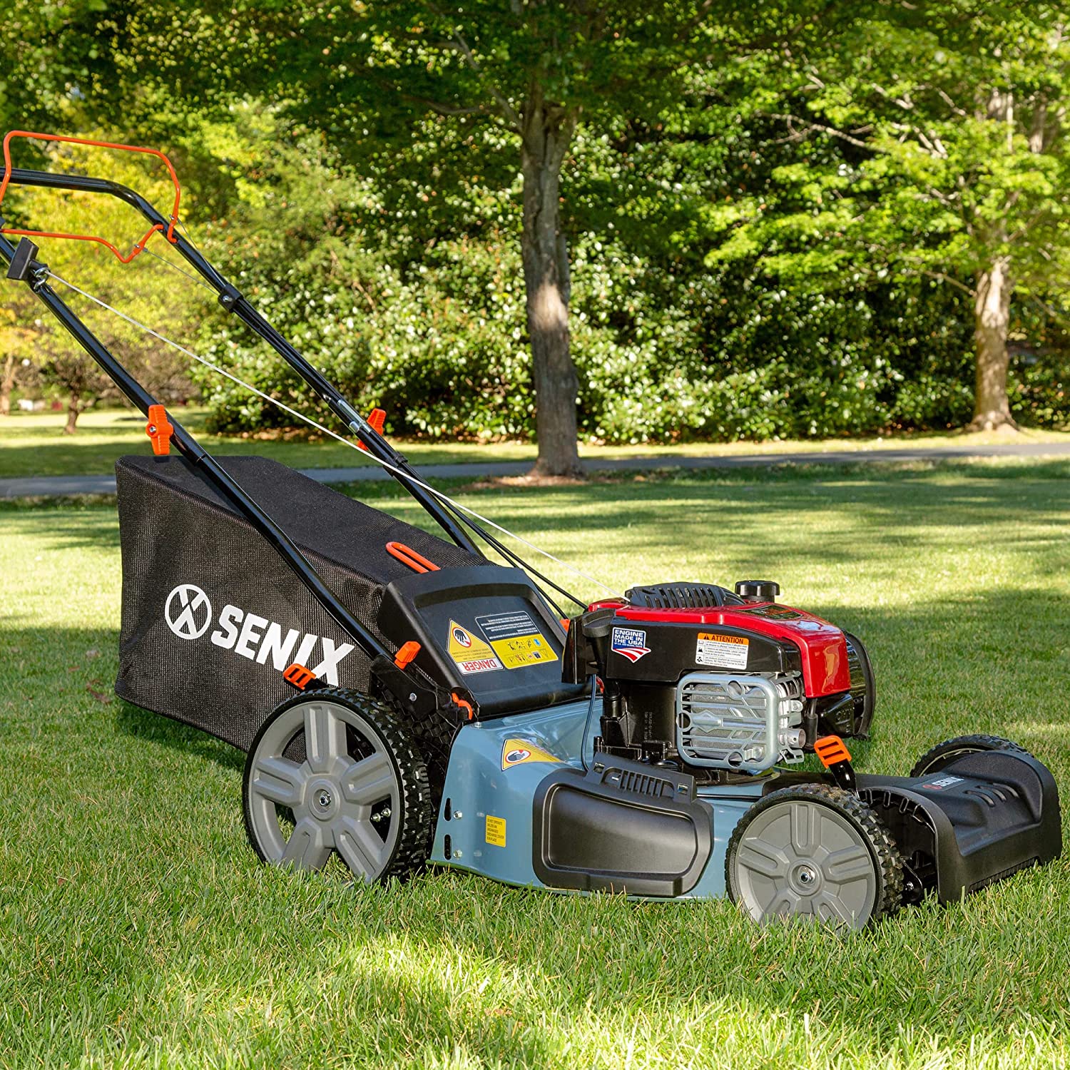 SENIX SelfPropelled Gas Lawn Mower, 22Inch, 163 cc 4Cycle Engine, 3