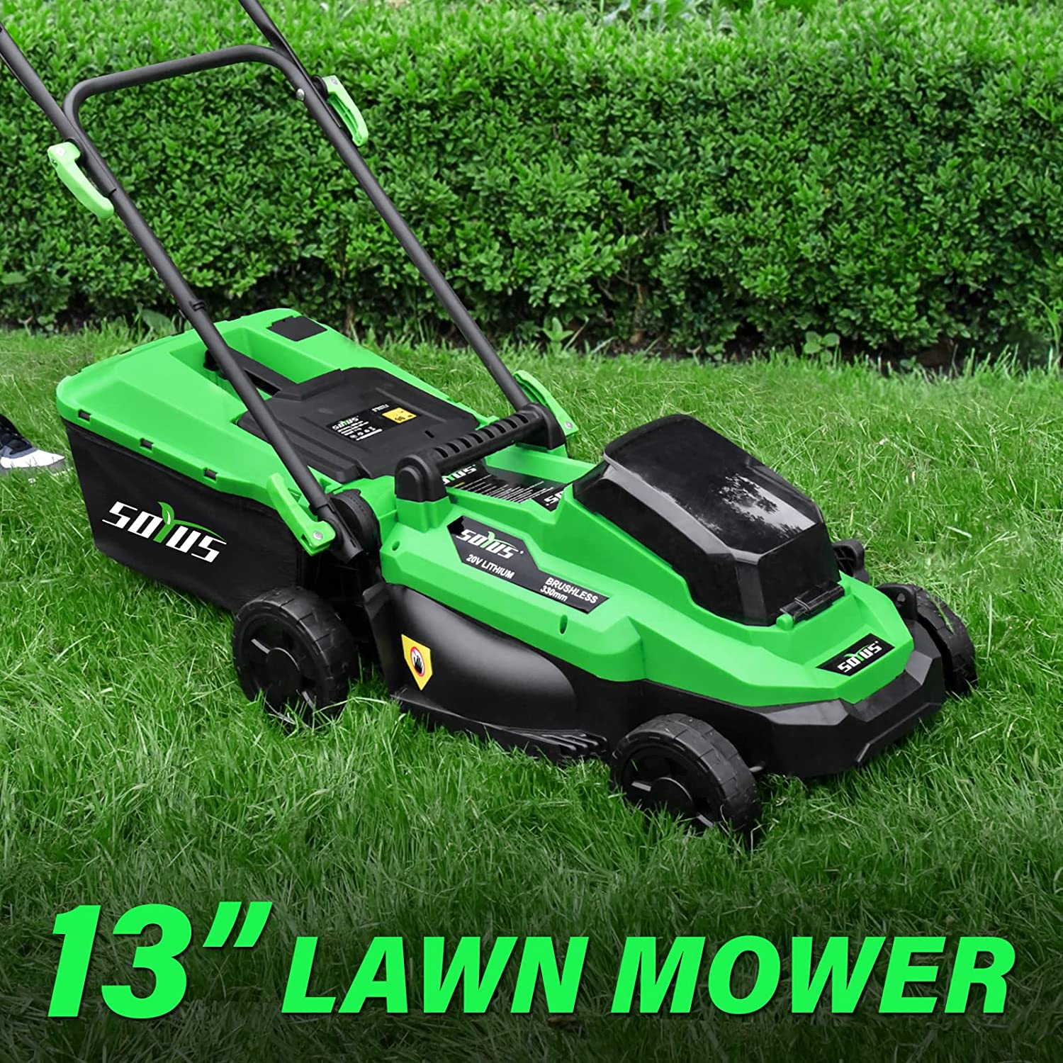 Lawn Mower,10 Amp 13" Corded Electric Lawn Mowers With Grass Collection Box, 3 A