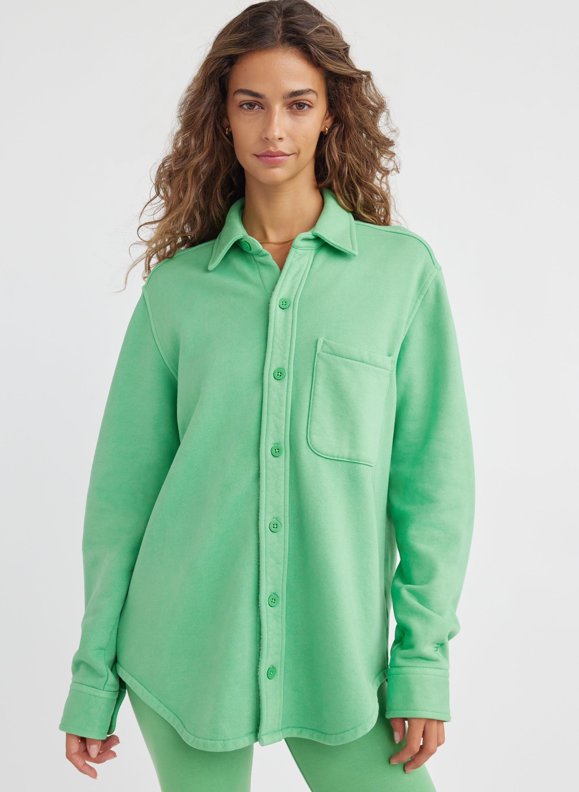 Cozy Fleece Boyfriend Shirt Jacket