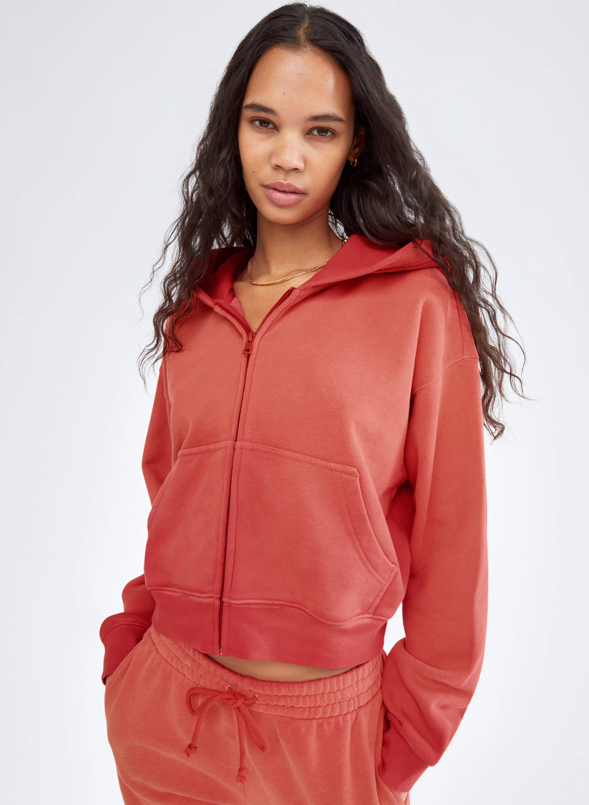 Cozy Fleece Boyfriend Boxy Zip-Up Hoodie