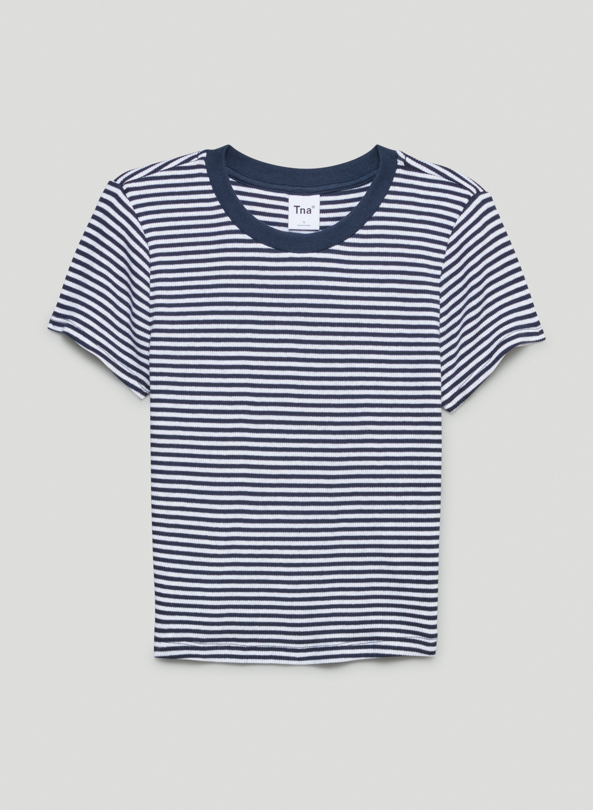 Ribbed Cropped T-Shirt