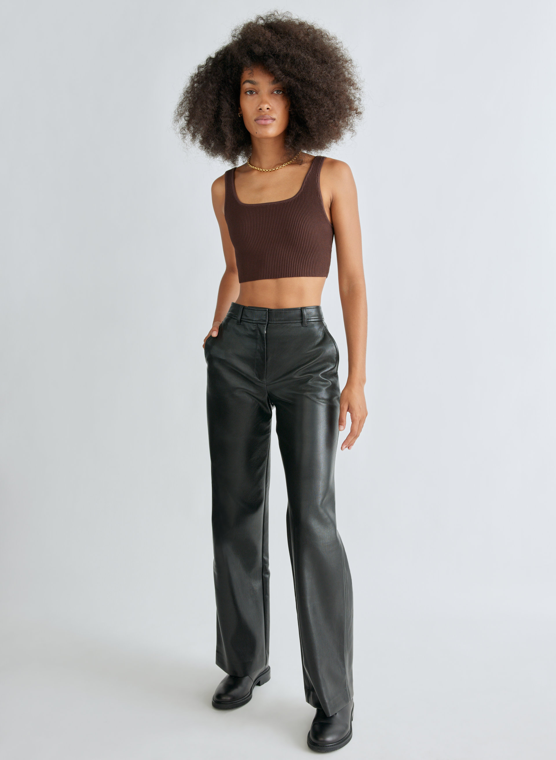 Sculpt Knit Cropped Tank