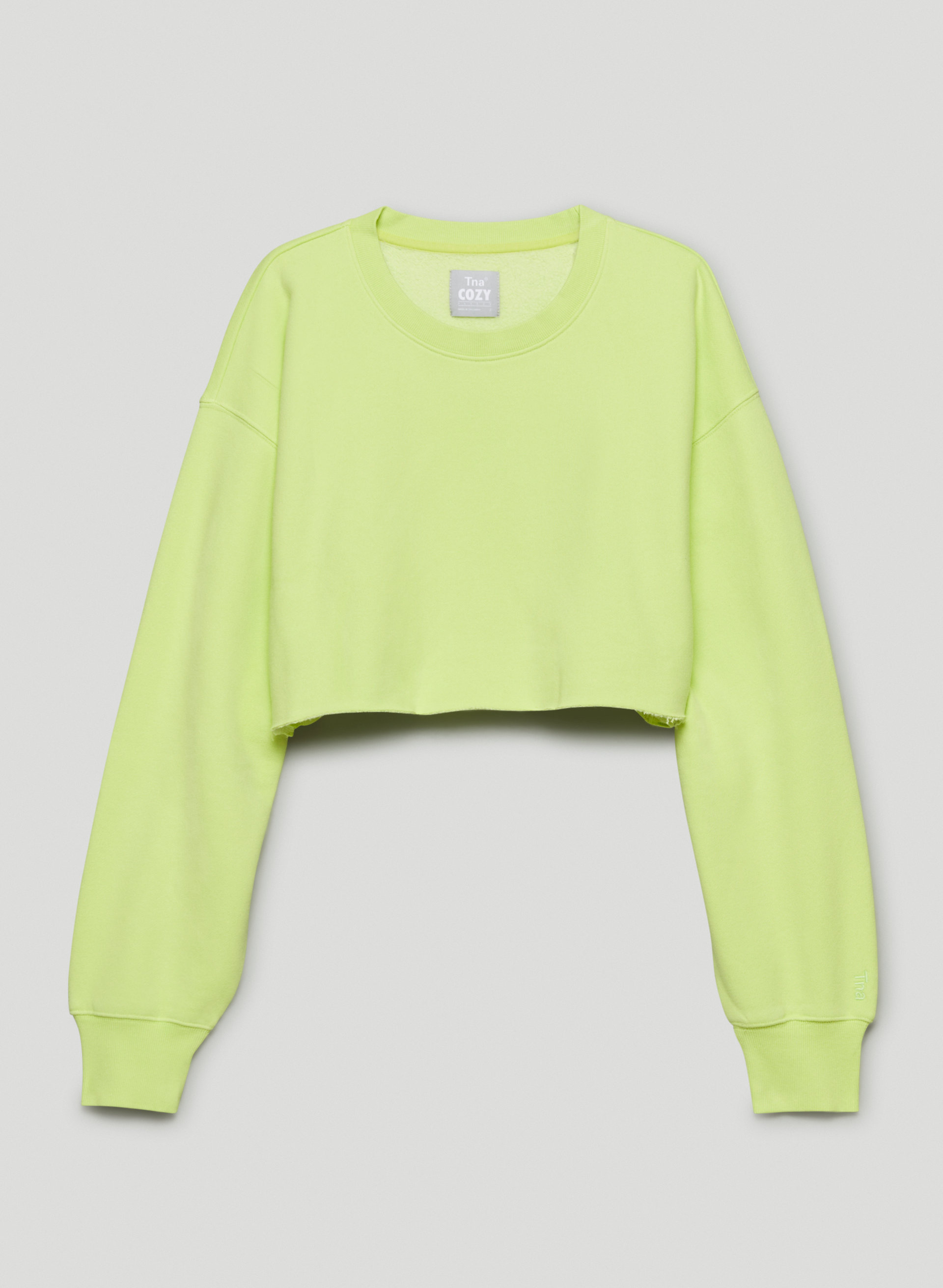 Cozy Fleece Boyfriend Cropped Sweatshirt